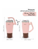 BOTO Gyro BG32-SP, 950 ml / 32 oz, Silver Pink; vista y detalles oficiales 6.