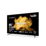 Televisor Daewoo DW-65G5QNUHD de 65 pulgadas, vista frontal en perspectiva