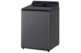 Lavadora LG WT19PBTX6 de 19 kg Negro Platina, vista frontal en ángulo