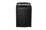 Lavadora LG WT19OBVTB negra de 19 kg, vista frontal
