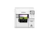 Epson ColorWorks CW-C4000, vista frontal con etiqueta impresa