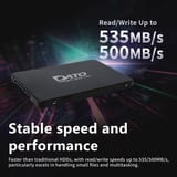 SSD DATO DS700 con conectores SATA y velocidades máximas de referencia de la serie
