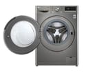 Lavadora secadora LG WD12VVC4S6C: vista frontal con puerta abierta