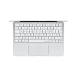 MacBook Neo MHFA4E/A Silver (plata): Vista superior del teclado español y trackpad