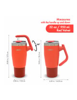 BOTO Gyro BG32-RV, 950 ml / 32 oz, Red Velvet; vista y detalles oficiales 7.