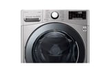 Lavadora secadora LG WD22VV2S6: detalle frontal del panel y la puerta