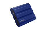 Samsung T7 Shield 2TB azul MU-PE2T0R/AM: vistas del SSD, empaque y accesorios