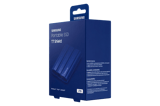 Samsung T7 Shield 2TB azul MU-PE2T0R/AM: vistas del SSD, empaque y accesorios