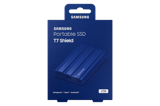Samsung T7 Shield 2TB azul MU-PE2T0R/AM: vistas del SSD, empaque y accesorios