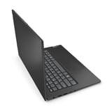Lenovo V14 G5 IRL 83HDA06BUS negro, detalle lateral de teclado y tapa