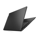 Lenovo V14 G5 IRL 83HDA06BUS negro, vista posterior con tapa abierta