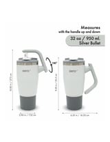 BOTO Gyro BG32-SV, 950 ml / 32 oz, Silver Bullet; vista y detalles oficiales 6.