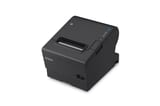 Epson TM-T88VII negra, perspectiva frontal izquierda