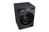 LG WD14BVC2S6C Black Steel: vista superior en perspectiva con dispensador abierto