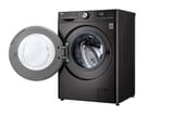 LG WD14BVC2S6C Black Steel: perspectiva con puerta abierta