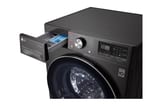 LG WD14BVC2S6C Black Steel: detalle de la gaveta de detergente abierta