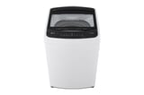 Lavadora LG WT18WVTB blanca de 18 kg, vista superior con tapa abierta