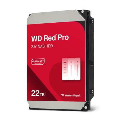 Imagen oficial ilustrativa del disco duro WD Red Pro de 22 TB