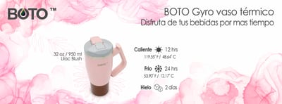 BOTO Gyro BG32-SP, 950 ml / 32 oz, Silver Pink; detalle oficial del producto 14.