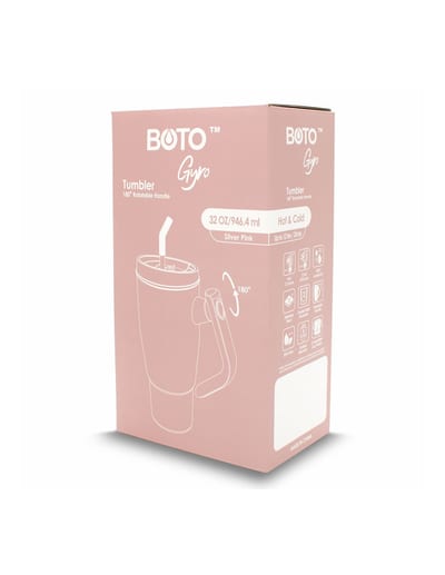 BOTO Gyro BG32-SP, 950 ml / 32 oz, Silver Pink; vista y detalles oficiales 10.
