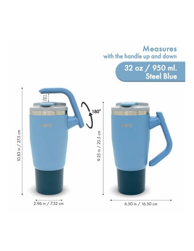 BOTO Gyro BG32-SB, 950 ml / 32 oz, Steel Blue; vista y detalles oficiales 7.