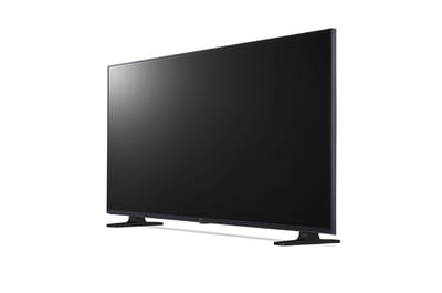 Vista en ángulo de 30 grados del televisor LG 32LR650BPSA.