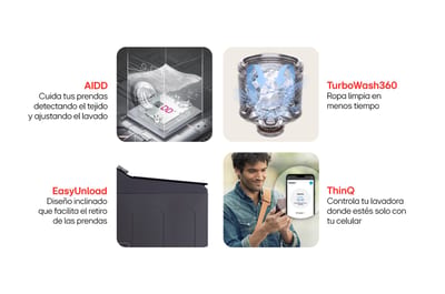 Lavadora LG WT25EGTX6, imagen 2 de la galería oficial