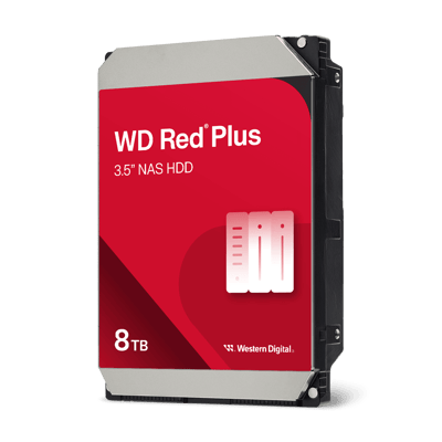 Imagen oficial ilustrativa del disco duro WD Red Plus de 8 TB