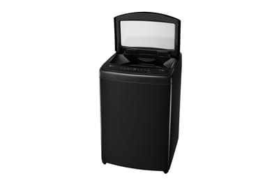 LG WT19OBVTB de 19 kg: vista lateral izquierda con tapa abierta