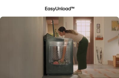 Lavadora LG WT15OBTX6: Uso y descarga de ropa con EasyUnload