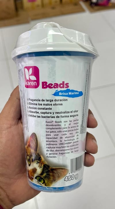Karen Beads Brisa Marina, perlas desodorantes para arenero, 450 g