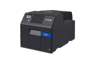 Epson ColorWorks C6000Au con cortador automático, vista en perspectiva