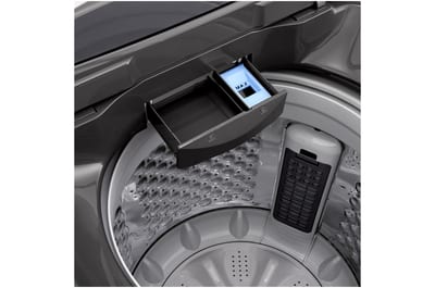 Lavadora LG WT19MVTB de 19 kg Negro Medio, detalle del dispensador de detergente