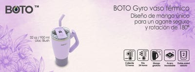 BOTO Gyro BG32-LB, 950 ml / 32 oz, Lilac Blush; detalle oficial del producto 13.