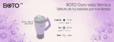 BOTO Gyro BG32-LB, 950 ml / 32 oz, Lilac Blush; detalle oficial del producto 14.
