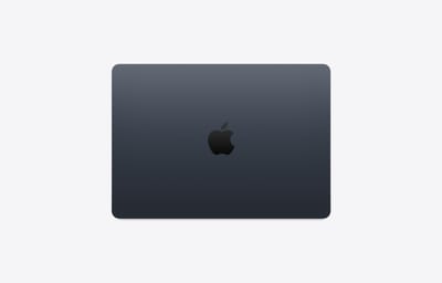 Apple MacBook Air 13 pulgadas M5 Midnight (medianoche): vista de la tapa con logotipo Apple