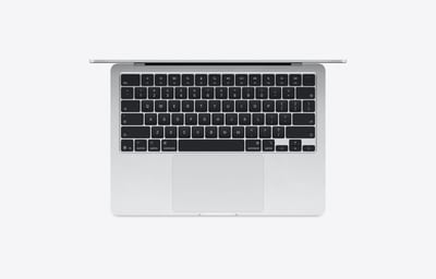 Apple MacBook Air 13 pulgadas M5 Silver (plata): vista superior del teclado, Touch ID y trackpad