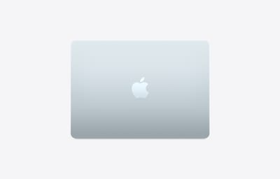 Apple MacBook Air 13 pulgadas M5 Sky Blue (azul cielo): vista de la tapa con logotipo Apple