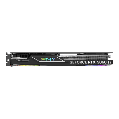 PNY GeForce RTX 5060 Ti 8GB EPIC-X RGB Overclocked Triple Fan — perfil lateral