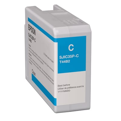 Cartucho Epson SJIC35P-C cian para ColorWorks C6000/C6500, vista del consumible
