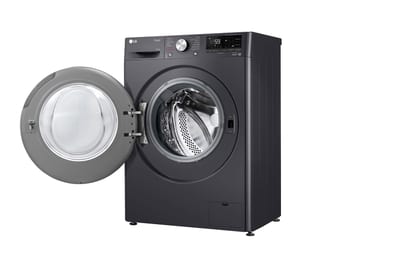 Lavadora secadora LG WD9MVC4S6, vista con puerta abierta