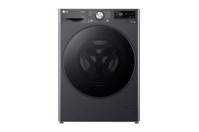 Lavadora secadora LG WD9MVC4S6, vista frontal, negro medio