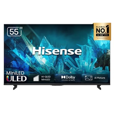 Televisor Hisense 55U6ESV MiniLED de 55 pulgadas, vista frontal