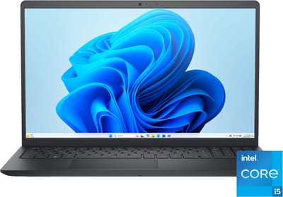 Dell 15 DC15250 táctil, Core i5-1334U, 8GB RAM, 512GB SSD, Carbon Black, vista frontal abierta