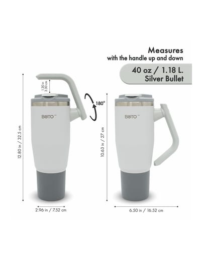 BOTO Gyro BG40-SV, 1,18 L / 40 oz, Silver Bullet; vista y detalles oficiales 6.