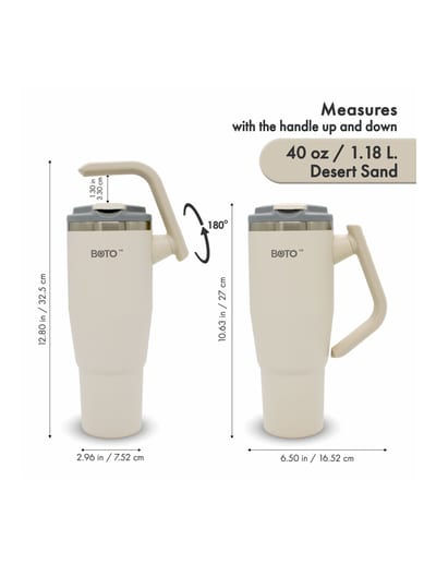 BOTO Gyro BG40-DS, 1,18 L / 40 oz, Desert Sand; vista y detalles oficiales 7.