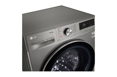 Lavadora secadora LG WD12VVC4S6C: detalle superior del panel