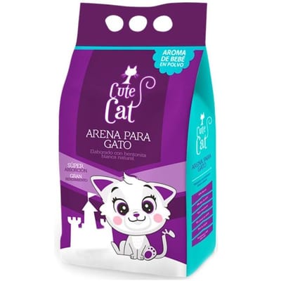 Arena sanitaria Cute Cat con carbón activado, 5 kg