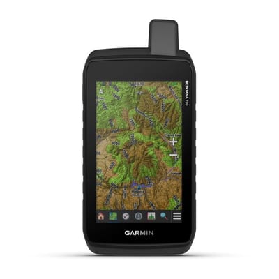Garmin Montana 700, vista frontal con mapa