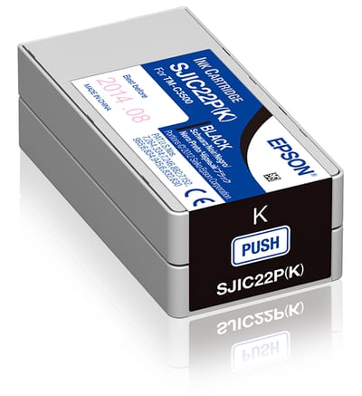 Cartucho Epson SJIC22P(K) negro para ColorWorks C3500, vista del consumible